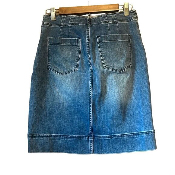 Talbots Denim‎ Skirt Womens Size 2 Blue Pencil Skirt Casual Classic - Picture 4 of 4